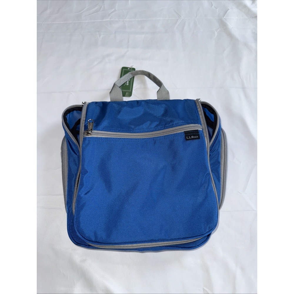 Brand new L.L.Bean Blue Hanging Toiletry Travel Organizer Bag with Hook